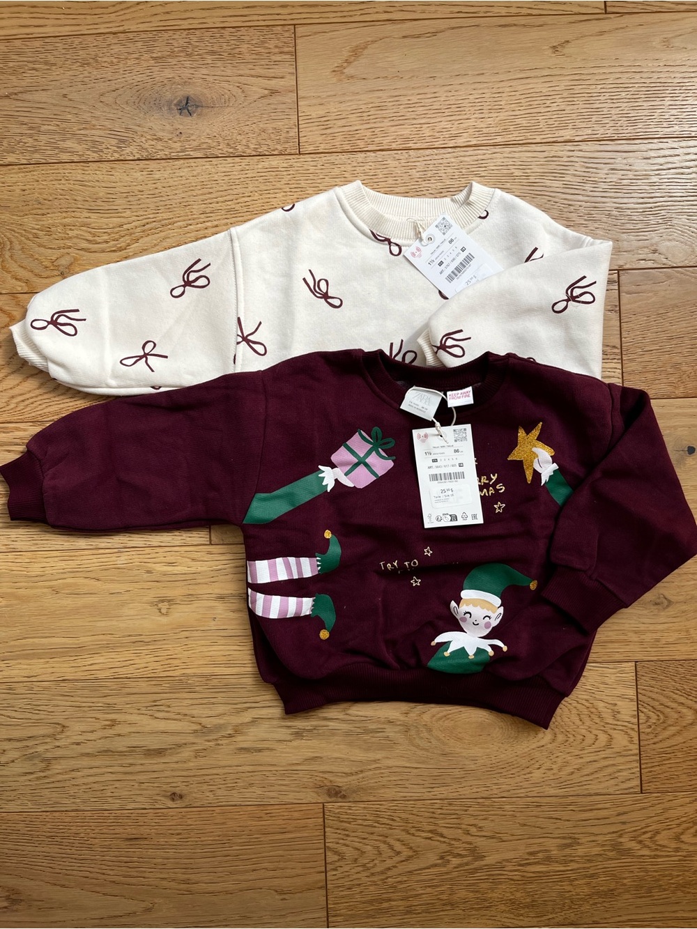 BNWT Zara Kids Christmas Crewneck Sweaters